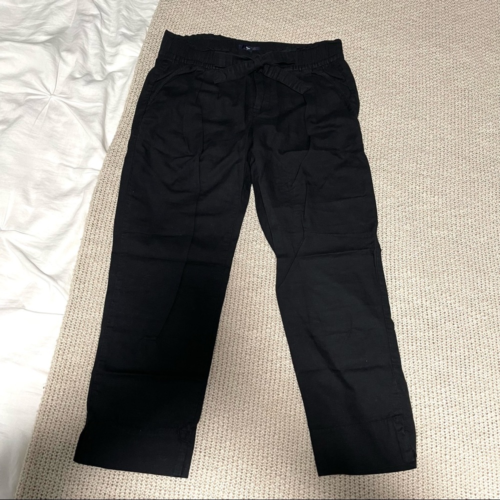Gap Crop Tie Linen Pants